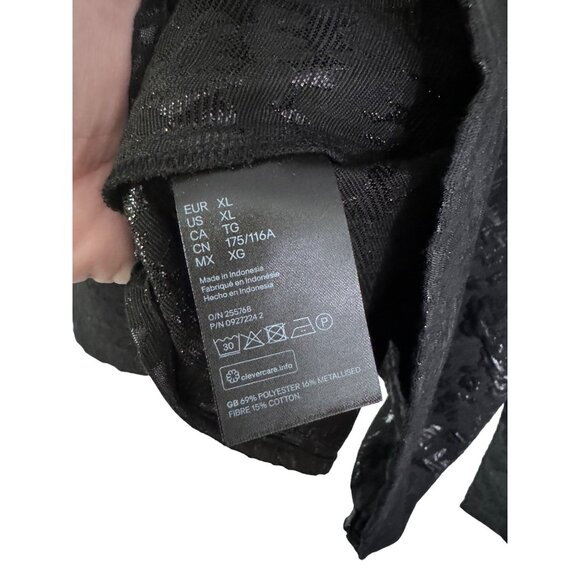 H&M puff sleeve off the shoulder blouse size XL victorian gothic edwardian witch - Picture 3 of 5